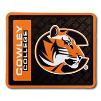 Sewing Concepts Cowley College Tiger Logo & Go Tigers Watermark Mouse Pad