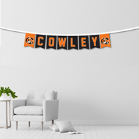 University Blanket & Flag Cowley with our Tiger Logo on Both Ends Felt Banner