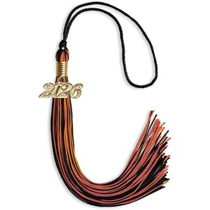 Oak Hall Cowley Commencement Orange & Black Tassel