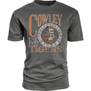 Blue84 Dyed Ringspun Cowley Est1922 Tigers Tank in Circle Cowley College Tigers Black T-shirt