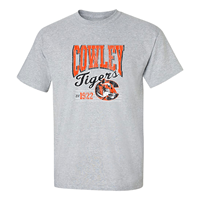 MV Sport Classic Fit Cowley Tigers Est1922 Tiger Logo Distressed Heather Grey T-shirt